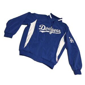 100% Authentic VintageMajestic Los Angeles Dodgers Jacket Size 2XL Mens Hardwoo